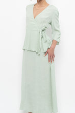 Load image into Gallery viewer, ATELIER REVE x Faint Patterned Light Teal Midi Dress (M)
