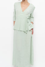 Load image into Gallery viewer, ATELIER REVE x Faint Patterned Light Teal Midi Dress (M)