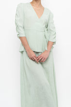 Load image into Gallery viewer, ATELIER REVE x Faint Patterned Light Teal Midi Dress (M)