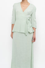 Load image into Gallery viewer, ATELIER REVE x Faint Patterned Light Teal Midi Dress (M)
