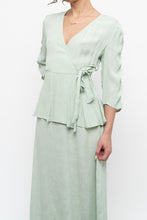 Load image into Gallery viewer, ATELIER REVE x Faint Patterned Light Teal Midi Dress (M)