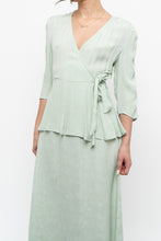 Load image into Gallery viewer, ATELIER REVE x Faint Patterned Light Teal Midi Dress (M)