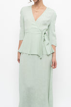 Load image into Gallery viewer, ATELIER REVE x Faint Patterned Light Teal Midi Dress (M)