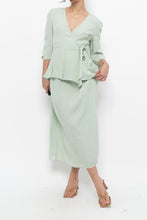Load image into Gallery viewer, ATELIER REVE x Faint Patterned Light Teal Midi Dress (M)