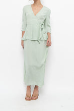 Load image into Gallery viewer, ATELIER REVE x Faint Patterned Light Teal Midi Dress (M)