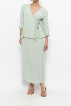 Load image into Gallery viewer, ATELIER REVE x Faint Patterned Light Teal Midi Dress (M)