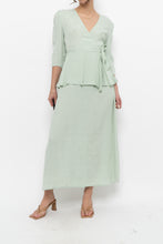 Load image into Gallery viewer, ATELIER REVE x Faint Patterned Light Teal Midi Dress (M)