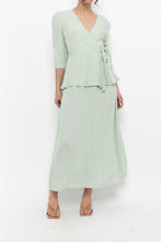 Load image into Gallery viewer, ATELIER REVE x Faint Patterned Light Teal Midi Dress (M)