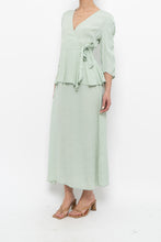Load image into Gallery viewer, ATELIER REVE x Faint Patterned Light Teal Midi Dress (M)