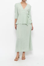 Load image into Gallery viewer, ATELIER REVE x Faint Patterned Light Teal Midi Dress (M)