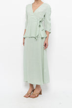 Load image into Gallery viewer, ATELIER REVE x Faint Patterned Light Teal Midi Dress (M)