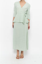 Load image into Gallery viewer, ATELIER REVE x Faint Patterned Light Teal Midi Dress (M)
