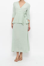 Load image into Gallery viewer, ATELIER REVE x Faint Patterned Light Teal Midi Dress (M)