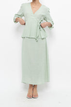 Load image into Gallery viewer, ATELIER REVE x Faint Patterned Light Teal Midi Dress (M)