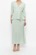 Load image into Gallery viewer, ATELIER REVE x Faint Patterned Light Teal Midi Dress (M)