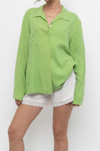Load image into Gallery viewer, Vintage x Green Soft Silk Buttonup (XS-M)