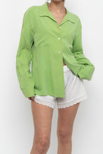 Load image into Gallery viewer, Vintage x Green Soft Silk Buttonup (XS-M)