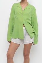 Load image into Gallery viewer, Vintage x Green Soft Silk Buttonup (XS-M)