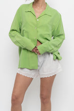 Load image into Gallery viewer, Vintage x Green Soft Silk Buttonup (XS-M)