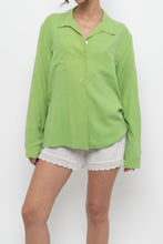 Load image into Gallery viewer, Vintage x Green Soft Silk Buttonup (XS-M)