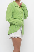 Load image into Gallery viewer, Vintage x Green Soft Silk Buttonup (XS-M)