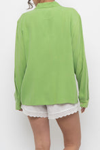 Load image into Gallery viewer, Vintage x Green Soft Silk Buttonup (XS-M)