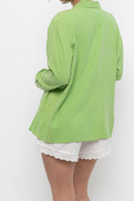 Load image into Gallery viewer, Vintage x Green Soft Silk Buttonup (XS-M)