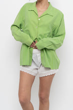 Load image into Gallery viewer, Vintage x Green Soft Silk Buttonup (XS-M)