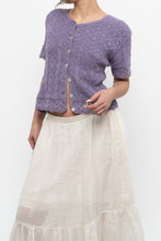 Load image into Gallery viewer, Vintage x Made in USA x Purple Cotton Cardigan (M, L)
