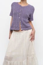 Load image into Gallery viewer, Vintage x Made in USA x Purple Cotton Cardigan (M, L)