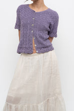 Load image into Gallery viewer, Vintage x Made in USA x Purple Cotton Cardigan (M, L)