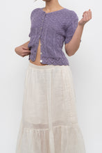Load image into Gallery viewer, Vintage x Made in USA x Purple Cotton Cardigan (M, L)