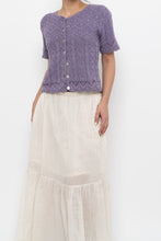 Load image into Gallery viewer, Vintage x Made in USA x Purple Cotton Cardigan (M, L)