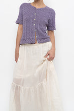 Load image into Gallery viewer, Vintage x Made in USA x Purple Cotton Cardigan (M, L)