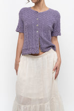 Load image into Gallery viewer, Vintage x Made in USA x Purple Cotton Cardigan (M, L)