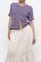 Load image into Gallery viewer, Vintage x Made in USA x Purple Cotton Cardigan (M, L)