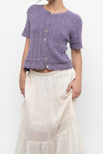 Load image into Gallery viewer, Vintage x Made in USA x Purple Cotton Cardigan (M, L)