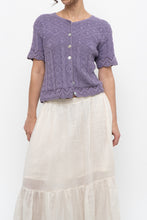 Load image into Gallery viewer, Vintage x Made in USA x Purple Cotton Cardigan (M, L)