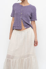 Load image into Gallery viewer, Vintage x Made in USA x Purple Cotton Cardigan (M, L)