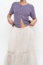 Load image into Gallery viewer, Vintage x Made in USA x Purple Cotton Cardigan (M, L)