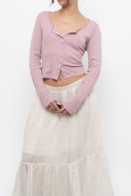Load image into Gallery viewer, GAP x Deadstock Pink Pointelle Cropped Cardigan (M)