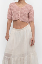 Load image into Gallery viewer, Vintage x Pink Crochet Cotton Cropped Cardigan (XS-M)