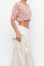 Load image into Gallery viewer, Vintage x Pink Crochet Cotton Cropped Cardigan (XS-M)