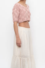 Load image into Gallery viewer, Vintage x Pink Crochet Cotton Cropped Cardigan (XS-M)