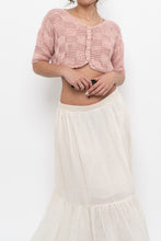 Load image into Gallery viewer, Vintage x Pink Crochet Cotton Cropped Cardigan (XS-M)