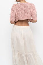 Load image into Gallery viewer, Vintage x Pink Crochet Cotton Cropped Cardigan (XS-M)