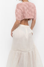 Load image into Gallery viewer, Vintage x Pink Crochet Cotton Cropped Cardigan (XS-M)