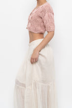 Load image into Gallery viewer, Vintage x Pink Crochet Cotton Cropped Cardigan (XS-M)