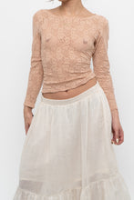Load image into Gallery viewer, Vintage x Blush Pink Quarter-sleeve Lace Top (S, M)