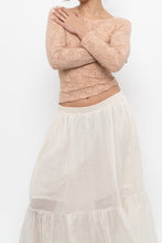 Load image into Gallery viewer, Vintage x Blush Pink Quarter-sleeve Lace Top (S, M)